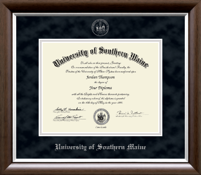University of Southern Maine diploma frame - Silver Embossed Diploma Frame in Devonshire