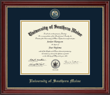 University of Southern Maine diploma frame - Masterpiece Medallion Diploma Frame in Kensington Gold