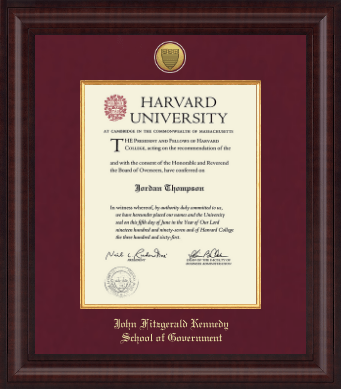 Harvard University diploma frame - Presidential Gold Engraved Diploma Frame in Premier