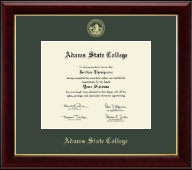 Adams State College Gold Embossed Diploma Frame in Gallery
