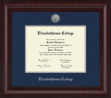 Elizabethtown College diploma frame - Presidential Silver Engraved Diploma Frame in Premier