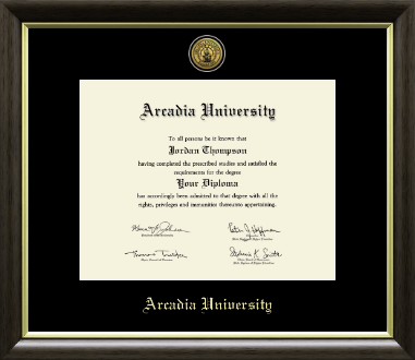 Arcadia University diploma frame - Gold Engraved Medallion Diploma Frame in Hampshire