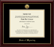 University of Wyoming certificate frame - Gold Engraved Medallion Certificate Frame in Gallery