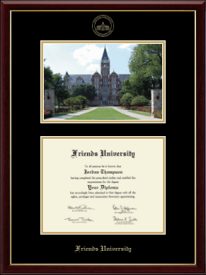 Friends University diploma frame - Campus Scene Diploma Frame in Galleria