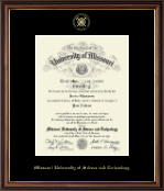 Missouri University of Science and Technology Gold Embossed Diploma Frame in Williamsburg