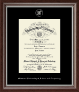 Missouri University of Science and Technology Silver Embossed Diploma Frame in Devonshire