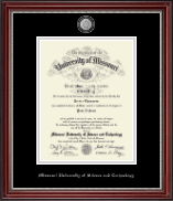 Missouri University of Science and Technology Masterpiece Medallion Diploma Frame in Kensington Silver