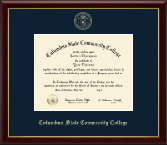 Columbus State Community College Gold Embossed Diploma Frame in Galleria