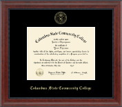 Columbus State Community College Gold Embossed Diploma Frame in Signature