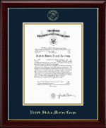 United States Naval Academy certificate frame - Gold Embossed Certificate Frame in Gallery