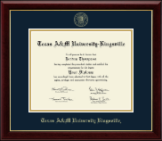 Texas A&M University Kingsville diploma frame - Gold Embossed Diploma Frame in Gallery