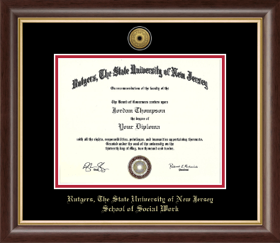 Rutgers University diploma frame - Gold Engraved Medallion Diploma Frame in Hampshire