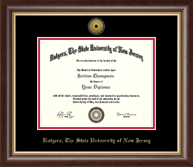 Rutgers University diploma frame - Gold Engraved Medallion Diploma Frame in Hampshire