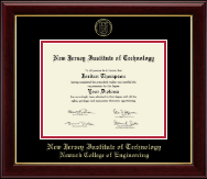 New Jersey Institute of Technology diploma frame - Gold Embossed Diploma Frame in Gallery