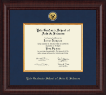 Yale University diploma frame - Presidential Gold Engraved Diploma Frame in Premier