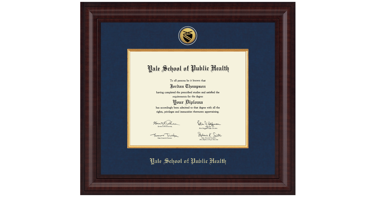 Presidential Gold Engraved Diploma Frame in Premier Yale University ...