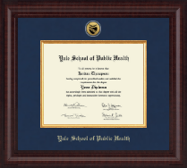Yale University diploma frame - Presidential Gold Engraved Diploma Frame in Premier