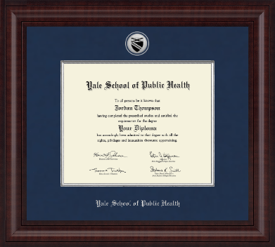Yale University diploma frame - Presidential Silver Engraved Diploma Frame in Premier