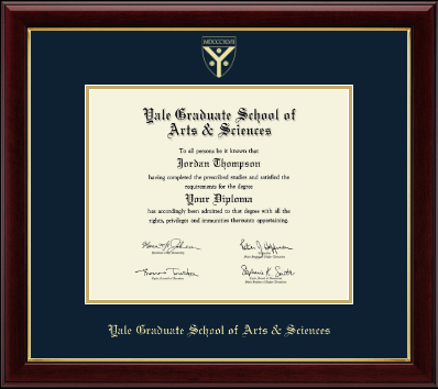 Yale University diploma frame - Gold Embossed Diploma Frame in Gallery