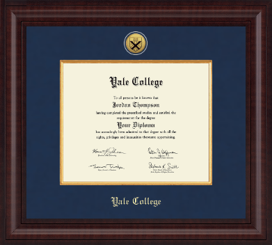 Yale College diploma frame - Presidential Gold Engraved Diploma Frame in Premier