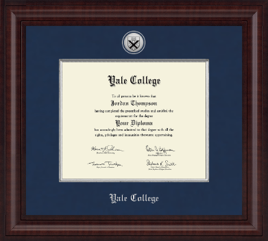 Yale College diploma frame - Presidential Silver Engraved Diploma Frame in Premier