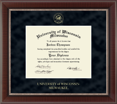 University of Wisconsin-Milwaukee diploma frame - Gold Embossed Diploma Frame in Chateau