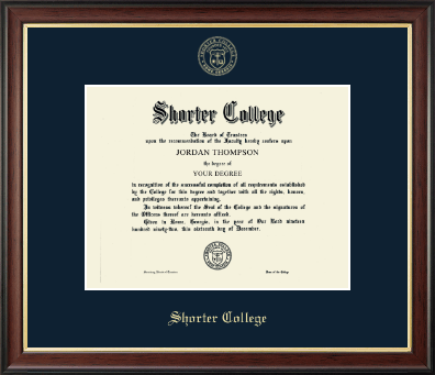 Shorter College diploma frame - Gold Embossed Diploma Frame in Studio Gold
