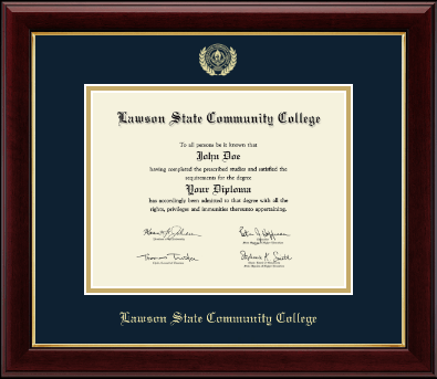 Lawson State Community College diploma frame - Gold Embossed Diploma Frame in Gallery