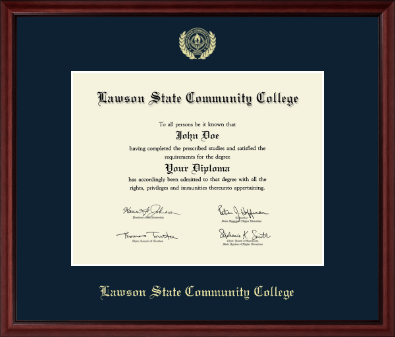 Lawson State Community College diploma frame - Gold Embossed Diploma Frame in Camby