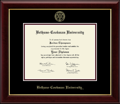 Bethune-Cookman University diploma frame - Gold Embossed Diploma Frame in Gallery