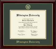Wilmington University Gold Embossed Diploma Frame in Gallery