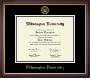 Wilmington University Gold Embossed Diploma Frame in Regency Gold