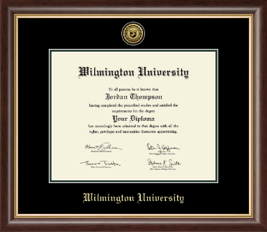 Wilmington University diploma frame - Gold Engraved Medallion Diploma Frame in Hampshire