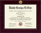 Middle Georgia College Century Gold Engraved Diploma Frame in Cordova