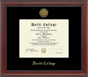 Dordt College Gold Engraved Medallion Diploma Frame in Signature