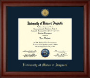 University of Maine at Augusta diploma frame - 23K Medallion Diploma Frame in Cambridge