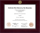 California State University San Bernardino Century Gold Engraved Diploma Frame in Cordova