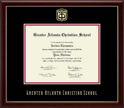Greater Atlanta Christian School diploma frame - Gold Embossed Diploma Frame in Galleria