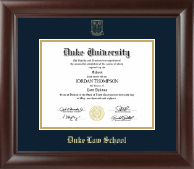 Duke University Gold Embossed Diploma Frame in Rainier