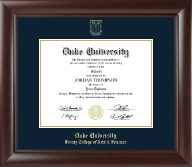 Duke University diploma frame - Gold Embossed Diploma Frame in Rainier