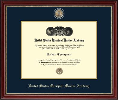 United States Merchant Marine Academy diploma frame - Masterpiece Medallion Diploma Frame in Kensington Gold