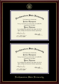 Double Diploma Frame