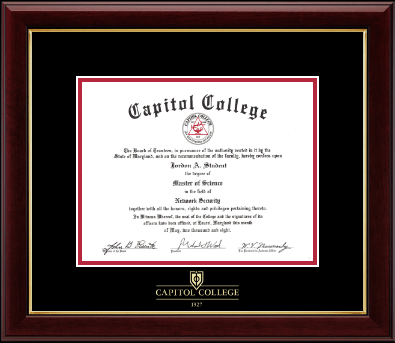 Capitol College diploma frame - Embossed Diploma Frame in Gallery