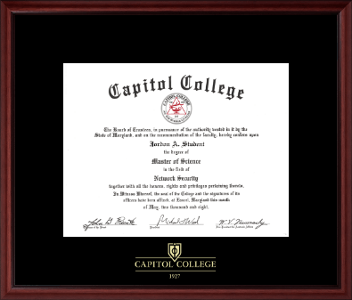 Capitol College diploma frame - Embossed Diploma Frame in Camby