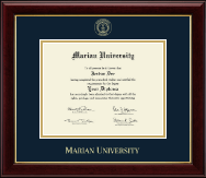 Marian University in Wisconsin Gold Embossed Diploma Frame in Gallery