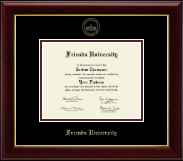Friends University Gold Embossed Diploma Frame in Gallery