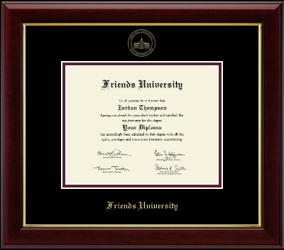 Friends University diploma frame - Gold Embossed Diploma Frame in Gallery