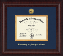 University of Southern Maine diploma frame - Presidential Gold Engraved Diploma Frame in Premier