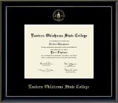 Eastern Oklahoma State College Gold Embossed Diploma Frame in Onexa Gold