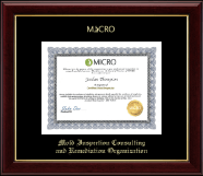 Mold Inspection Consulting and Remediation Organization Gold Embossed Certificate Frame in Gallery